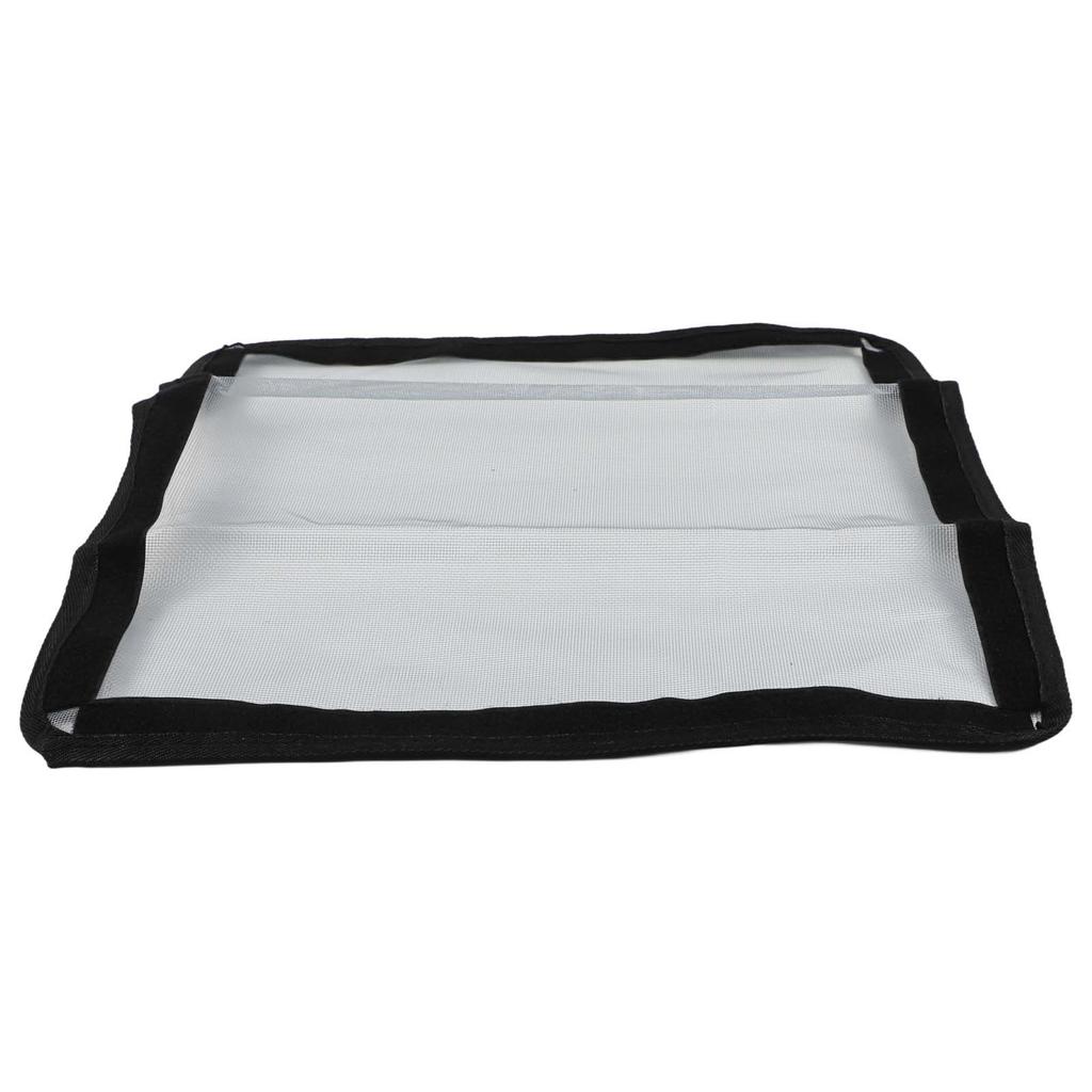Black RV Breathable Mesh Screen With 75% Sun Shade And 16.25 Mesh Density For Roof Ventilation Protection 41x41c