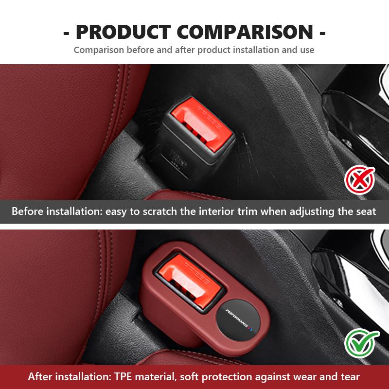 Car Seat Belt Buckle Anchor Socket Anti-Collision Protection Cover For BMW Performance M Alpina E71 E83 F30 M6 F01 F20 X1 X2 X3 H1
