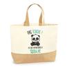Tote Bag - PLANETEE - Leslie Don't Touch Panda - Jute - Large Capacity - Printed In France