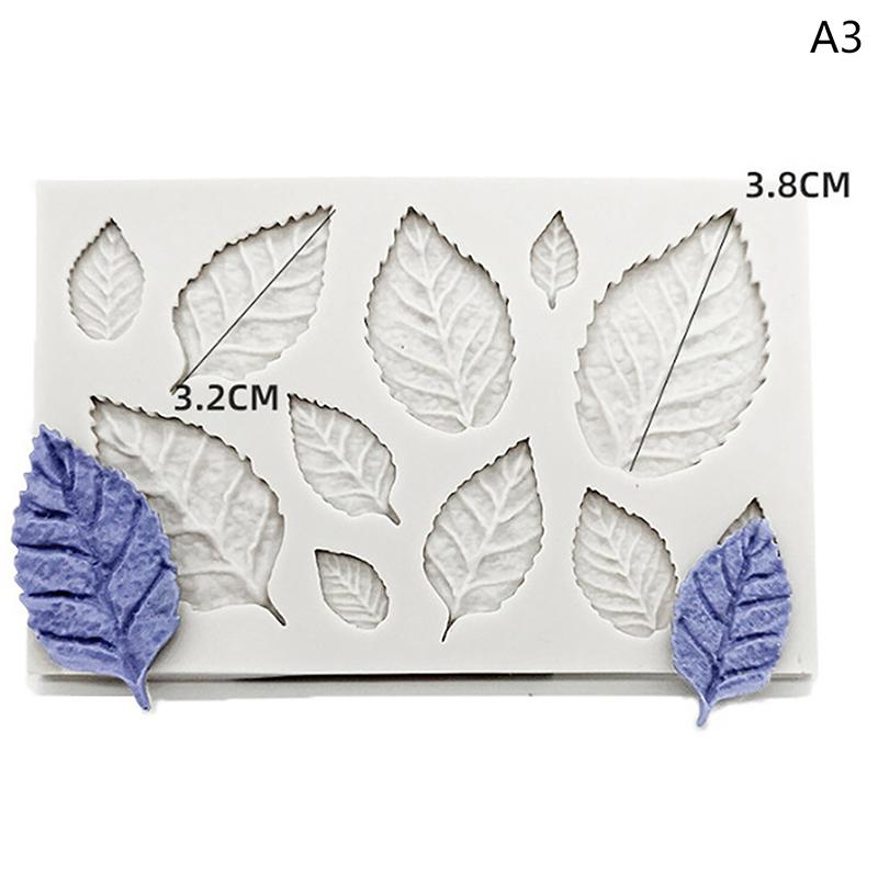 3D Mini Ros Blomma Blad Silikonform DIY Fondant Choklad Sugarcraft Tårtdekoration Bakverktyg Konfektyrmassa Resinform