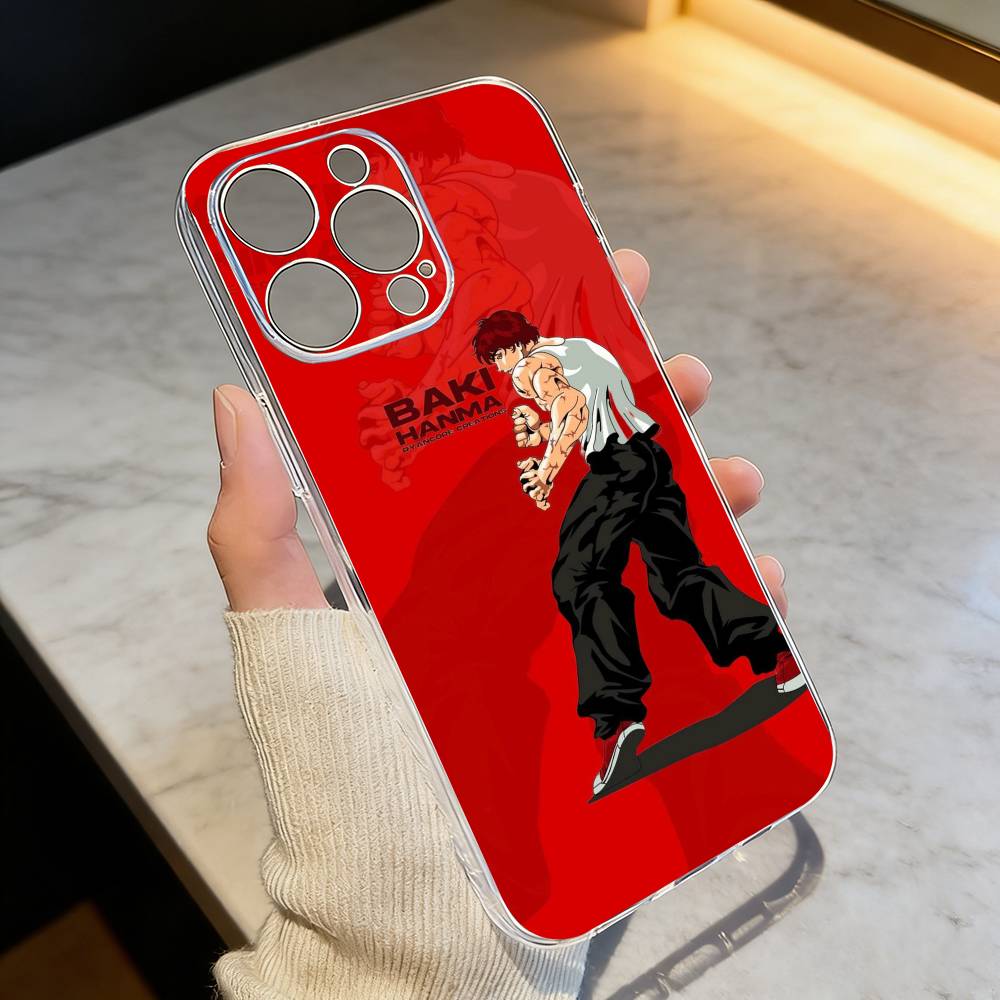

Чехол для телефона Hanma Baki Аниме Прозрачный Силиконовый Мягкий Для iPhone 17 16 15 14 13 12 11 Mini Pro Max Plus iPhone17