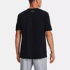 Under Armour Casual Stretch Printed Straight T-Shirt Men Tops Black 1329582-004