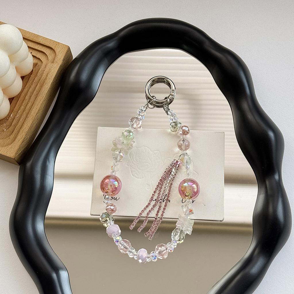 Cuteness Beaded Camera Phone Strap Butterfly Charm Lanyard Acrylic Texture Suitable for Phone and Bag Accessories