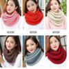 Ullscarf för kvinnor för höst och vinter, vindtät och köldtålig tjock nackvärmare, enfärgad mångsidig, varm och nackskyddande stickad scarf