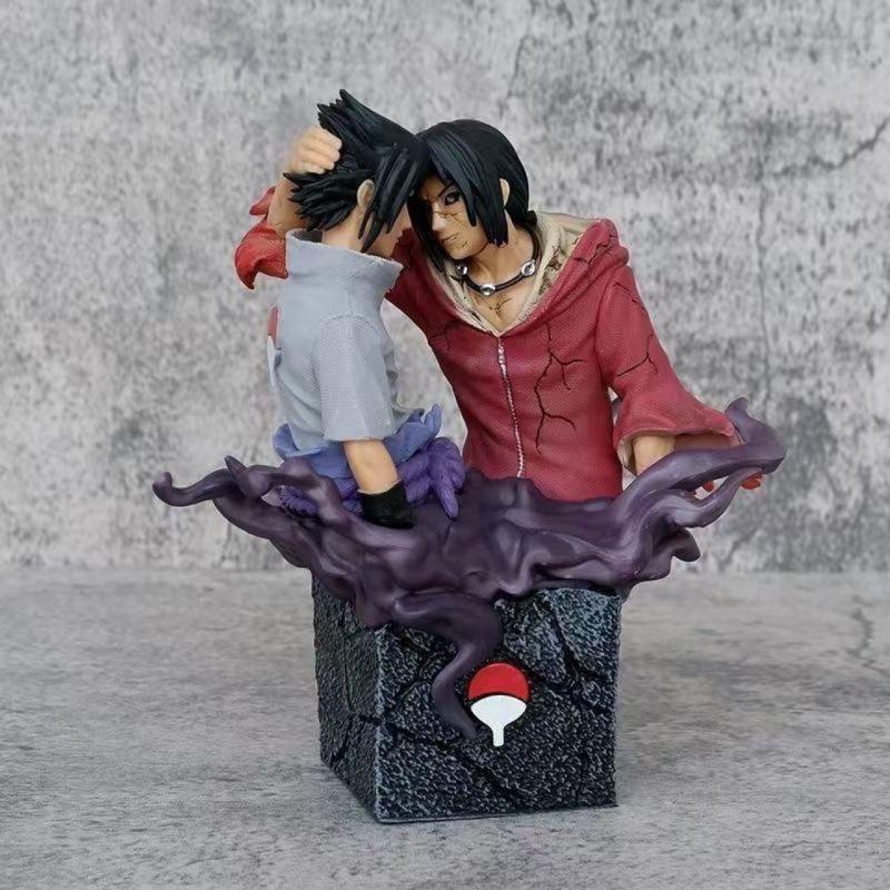 Naruto, Sasuke Uchiba Itachi, Brüder und Versöhnungsfigur Anime-Modell Ornament Akatsuki Organisation Serie Geschenk