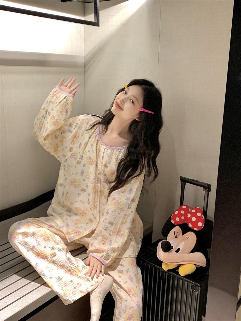 

«Весна 2024 г., симпатичная женская пижамная одежда из корейского хлопка» XL