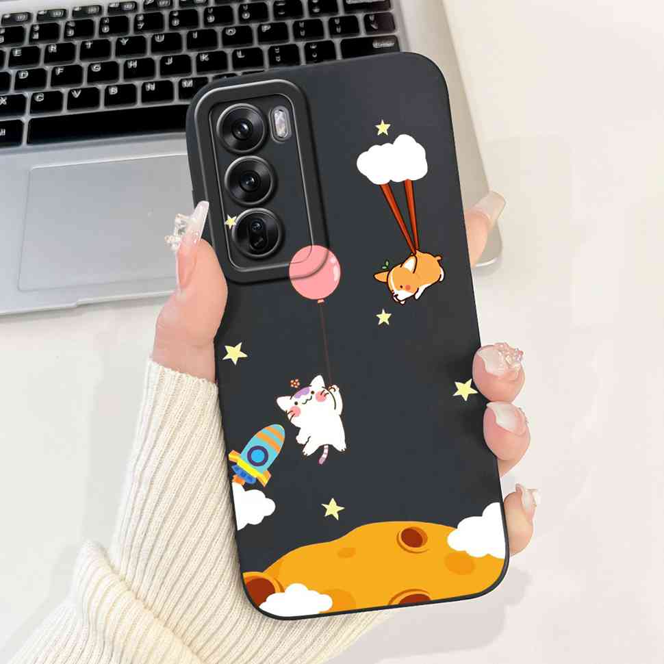 Silicone Case For Oppo Reno12 5G Colorful Small Cat Soft Cover For Oppo Reno 12 F 12F Reno12 FS 5G Protectors Cases Coque