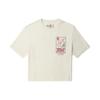 Letter Pattern Printed Short Sleeve T-Shirt Women Tops Vintage-White A6HRD-CM9