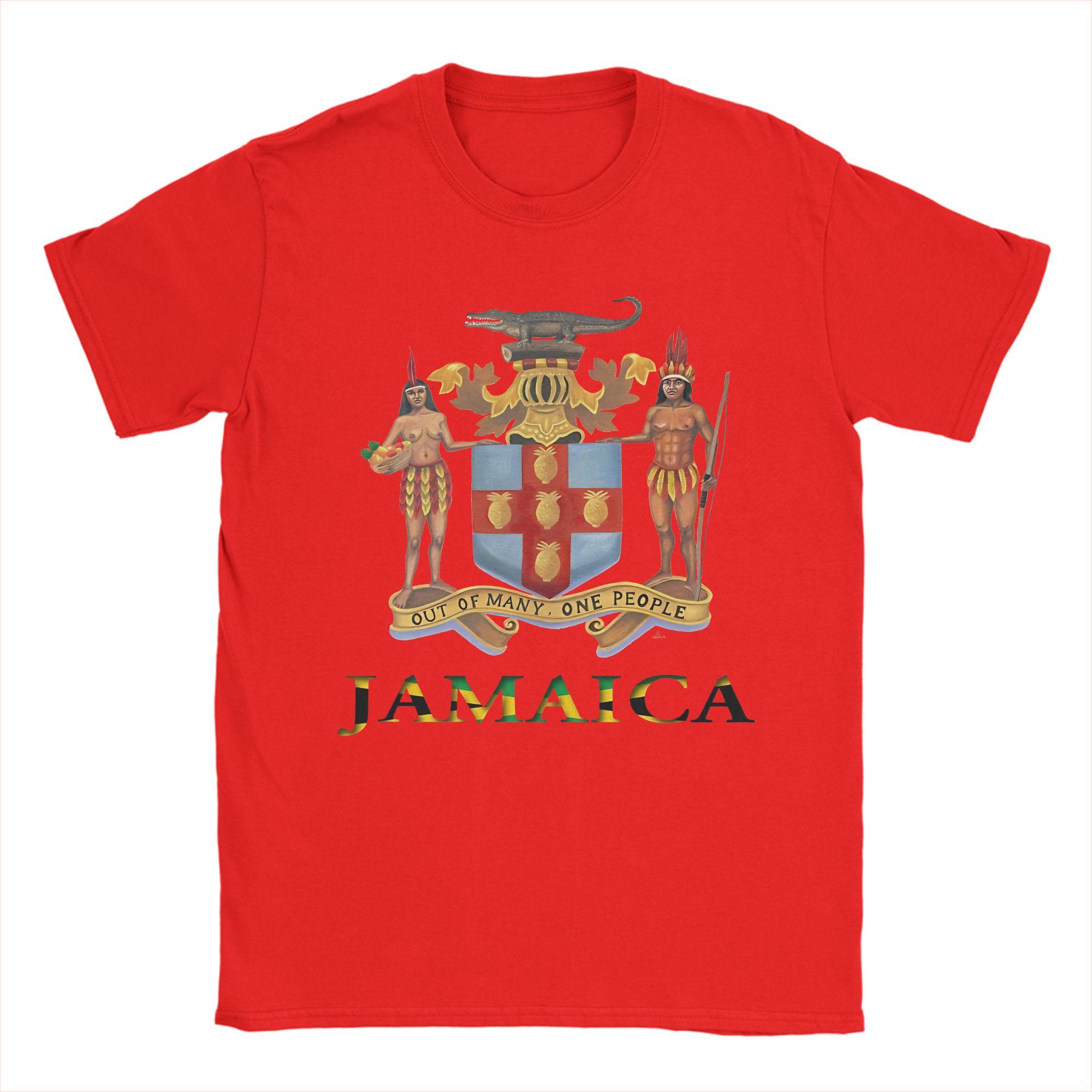 

Jamaica Coat Of Arms T Shirt Unisex Vintage T Shirts Summer Comfortable Harajuku Tee Shirt Wholesale Plus Size Tops M