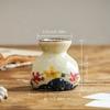 1pc Vintage Ceramic Toothpick Holder Decorative Kitchen Storage Jar with Floral and Fish Design Kitchen Accessory