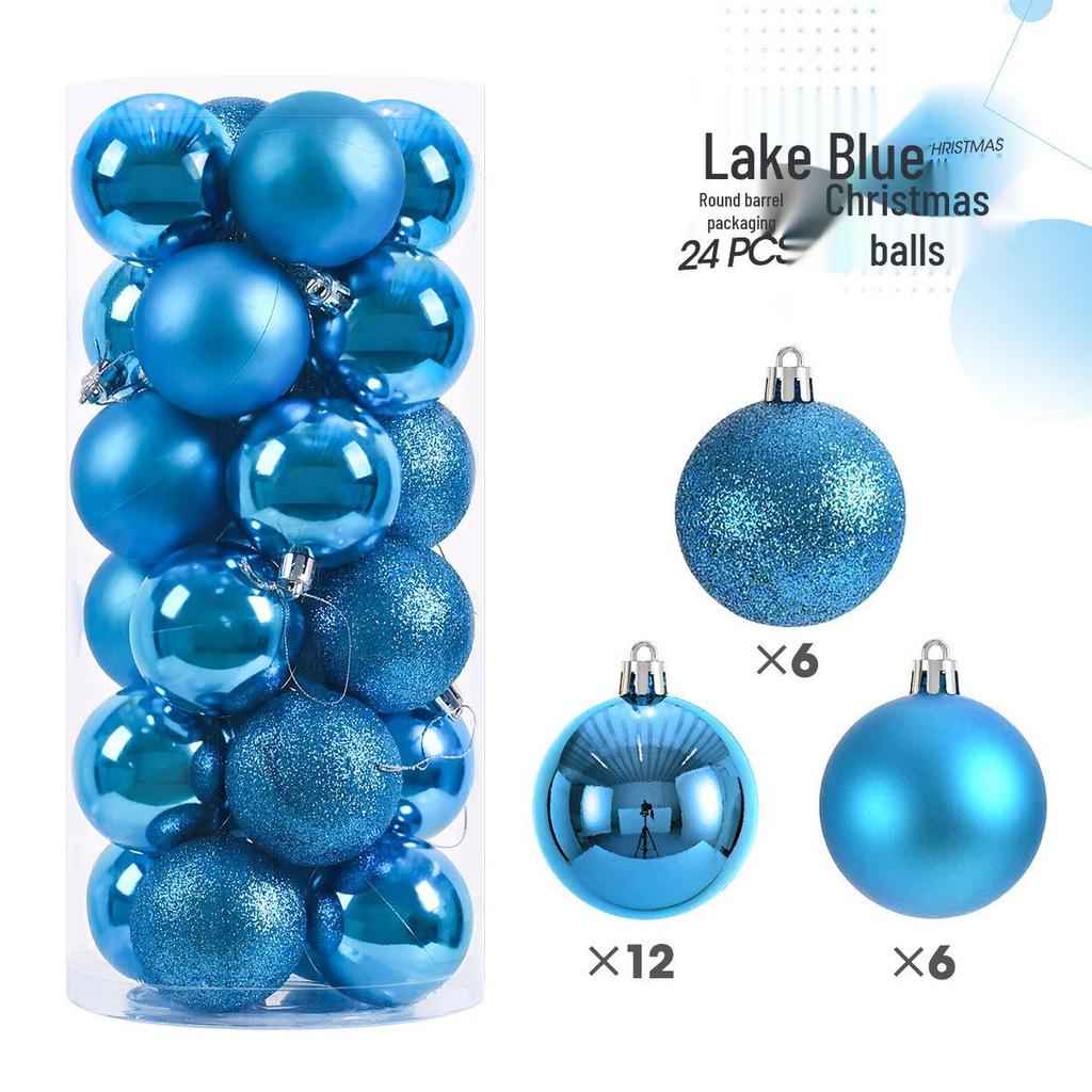 36 Electroplated Plastic Christmas Ball Ornaments for Tree and Window Decoration