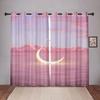 Luxury Moon Sky Cloud Star Blackout Window Curtains for Bedroom Living Room Bathroom Kicthen Door Hall High Shading New Pattern