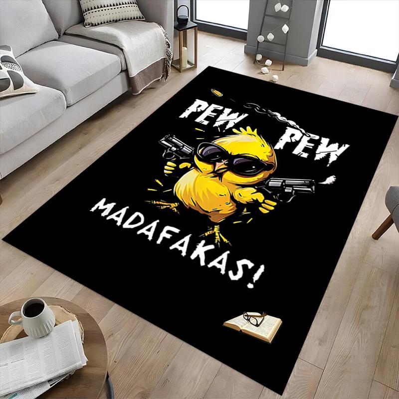 1 Stück Hühnchen madafakas Teppich, Büroteppich Außenmatte Heimdekoration Bereichsteppich Festival