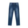 NVG·YOUNG Men's Blue Washed Straight-Leg Denim Jeans