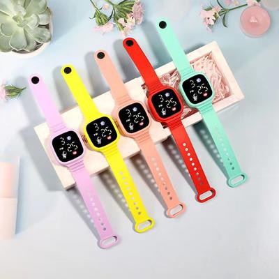 Wrist Watch Button Control LED Square Dial Digital Display Adjustable Precise Time Waterproof Kids Digital Sport Watch Daily Accessory
