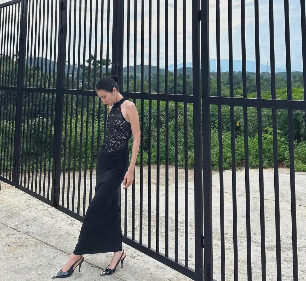 European and American Black Lace Hollow Backless Sleeveless Dress - Breathable, Slim, Sexy