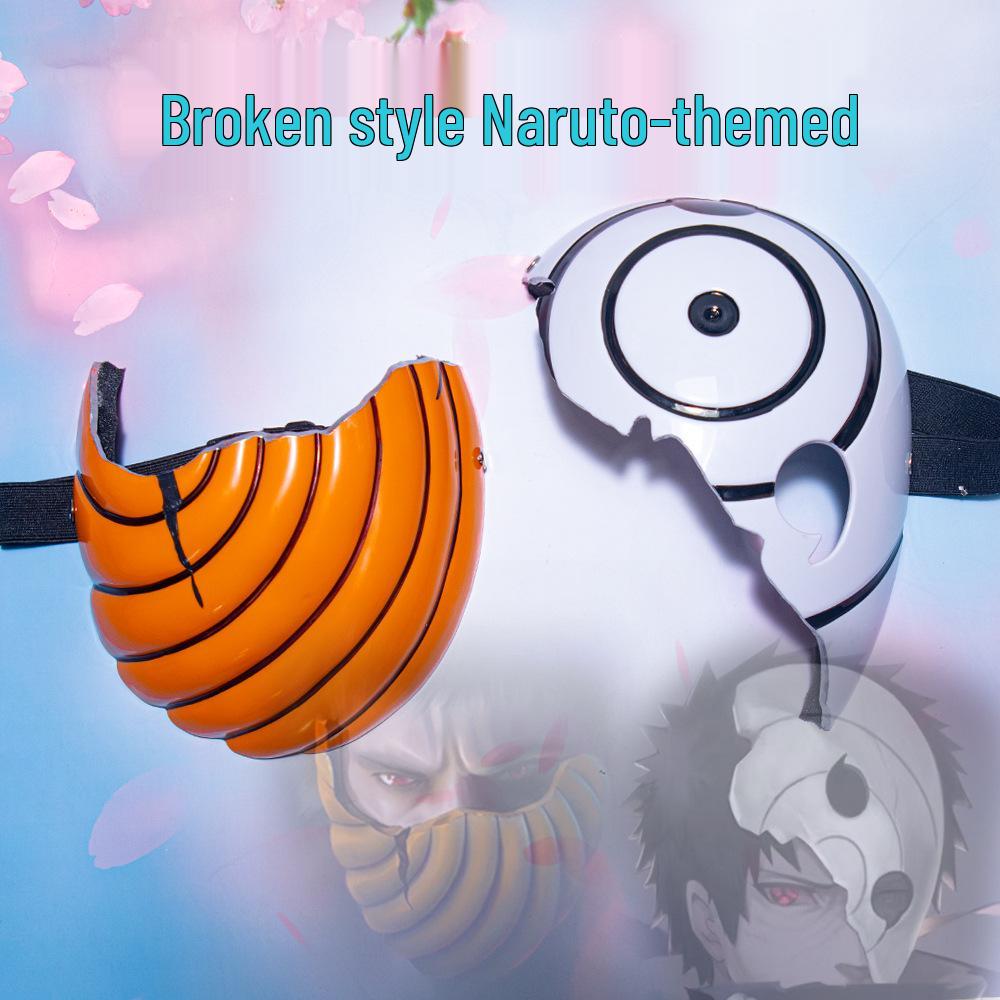 COS Naruto Tobi Resin Full Face Mask - Halloween Costume for Kids & Adults
