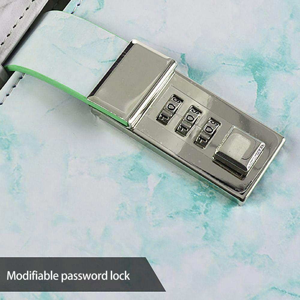 A5 Password Notebook Soft Personal Notepad Diary Notebook Secure Diary Binder  Study
