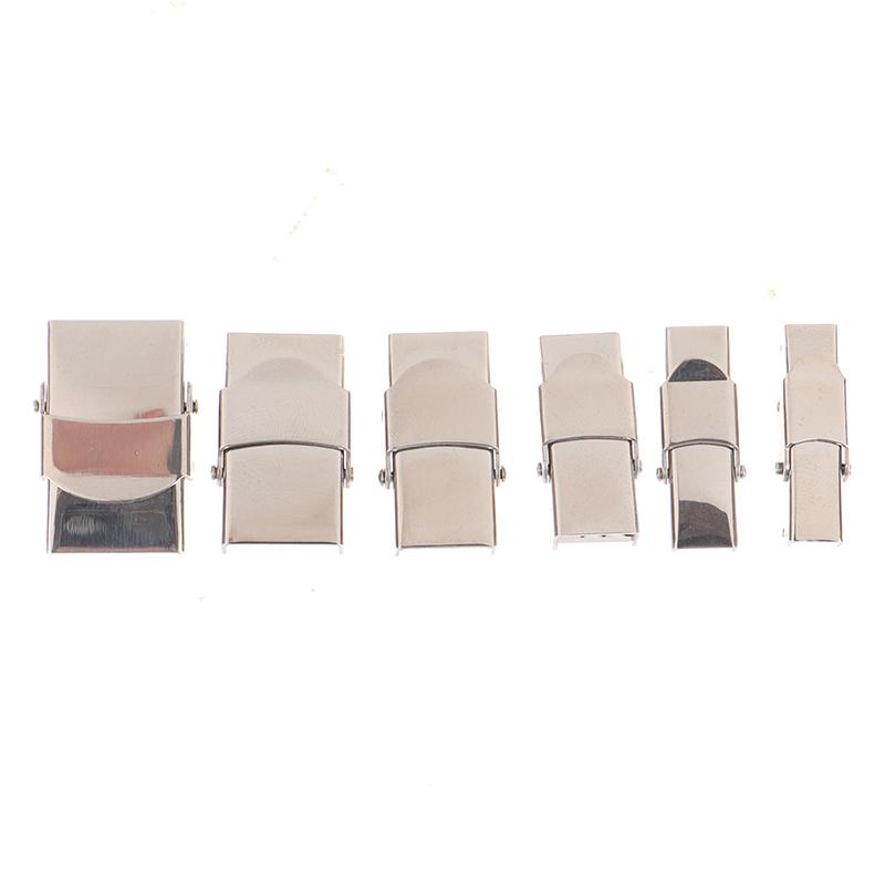 10pcs Steel Crimp Jaw Hook Watch Band Clasps DIY Jewelry Connect Lace Buckle