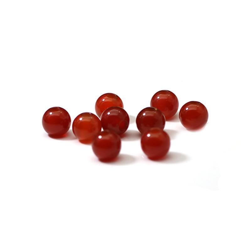 Cuentas de Ágata Roja Natural: Cuentas de Agujero Grande para Pulseras DIY, Collares y Accesorios de Joyería