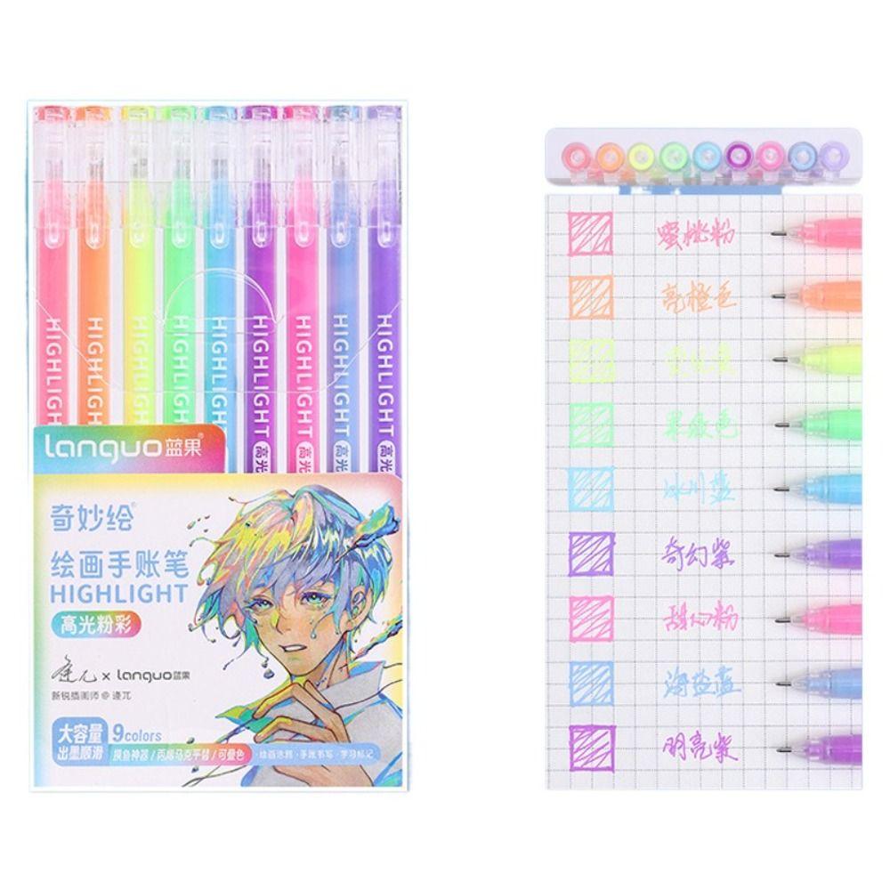 Kawaii Vintage Morandi Gray Pens Set Multi Color Gel Ink Pens Marker Liner Ballpoint Pen School Office Stationery Gift Pen