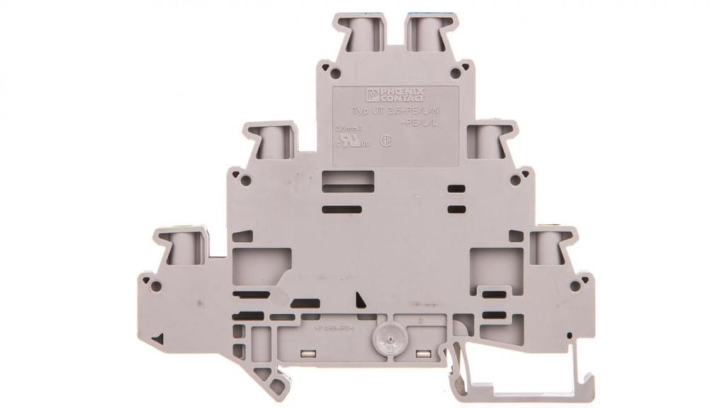 3-Level Rail Terminal Block 0.14-4Mm2 Gray Ut 2.5-Pe/L/N 3214291