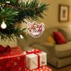 2D Flat Acrylic Gingerbread Candy Cane Bowl Pendant Christmas Party Holiday Decoration, Car Rear View