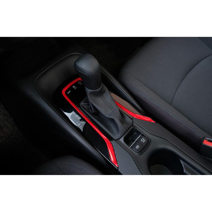 Red Interior Gear Shift Panel Trim For TOYOTA COROLLA -