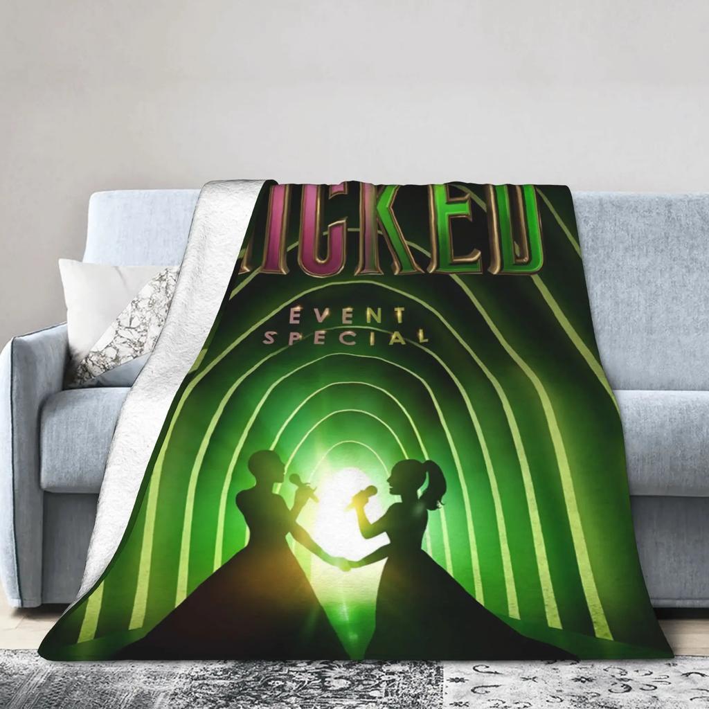 Wicked  Glinda Soft Warm Plush Throw Blanket for Kids Flannel Bedspread for Bedroom Sofa or Bed Cover