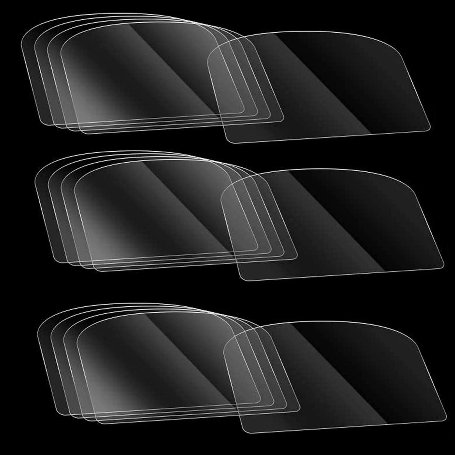 Woohome 25 PCS Transparent Cake Cream Scraper Plastic Cake Scraper Clear Icing Comb Contour Set for Bread Pastry Cake Decorating Supplies DIY Kitchen 25 PCS