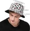 Pink Leopard Heart Print Bucket Hat Fashion Animal Pattern Sun Hat For Women Girls Summer Beach Outdoor Streetwear Protection