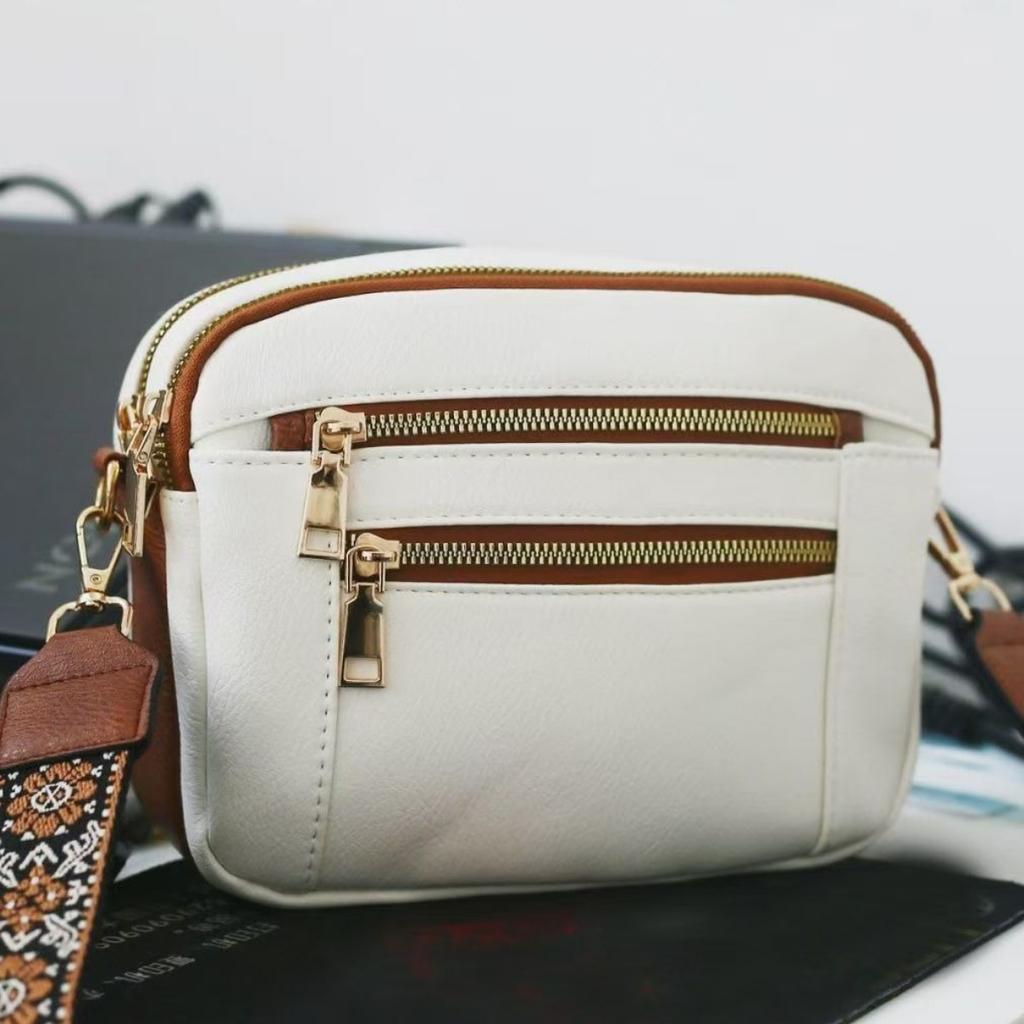 Borsa Quadrata Piccola Ricamata con Tracolla Larga Stile Etnico Boemo Borsa a Spalla Casual Versatile Borsa a Tracolla da Donna