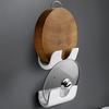 Household Pot Rack Wall Hanging Free Punching Pot Shelf Kitchen Supplies Rack Cutting Board Lid Stor