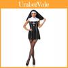 Nun Religieuse Cosplay Costume For Adults With Polyester Blend Fabric For Stage Performances