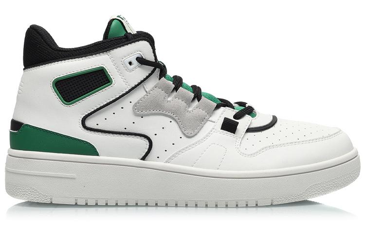 Li Ning Advance 2020 Vintage Basketball Shoes Men's Mid Top White Green AGBQ111-2