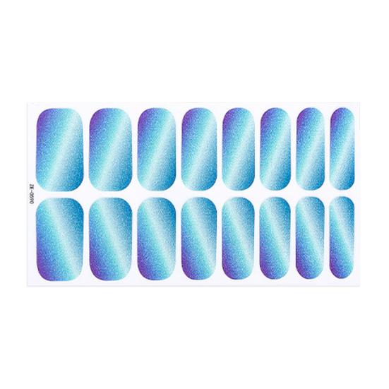 Glitter Nail Polish Strips with File Easy Apply Remove Self Adhesive Women Full Nail Sticker Home Manicure DIY Nail Art Decoration Wrap