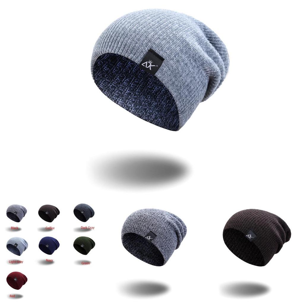 Ultra-soft Women Men Unisex Camping Hat Winter Beanie Baggy Warm Wool Ski Cap Fleece Line