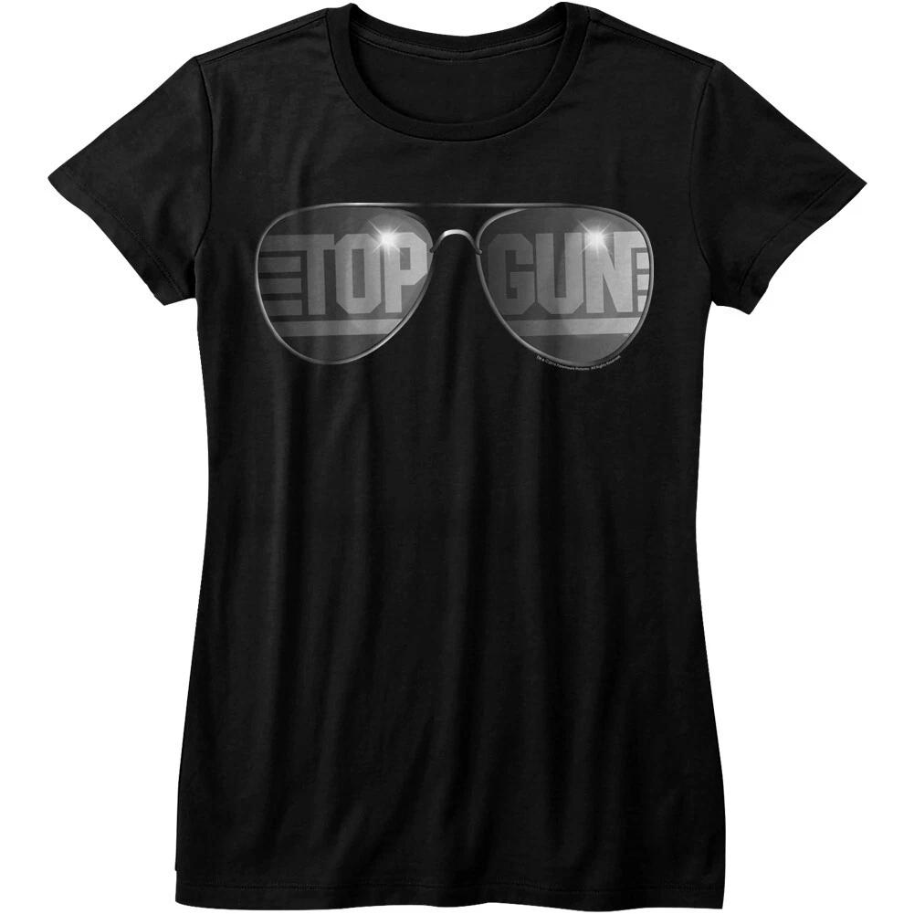 Top Gun Movie Aviator Glasses With Movie Name Reflection Women s T Shirt M