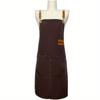 1 Canvas Waterproof and Oil Resistant Apron with Pockets, Suitable for Coffee Bar, Restaurant, Flower Shop, Coffee Baking