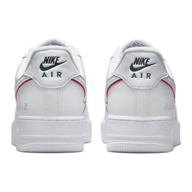 Nové Nike Air Force 1 Low Just Do It Bílá Vznešená Zelená Metalická Stříbrná Univerzitní Červená DQ0791-100
