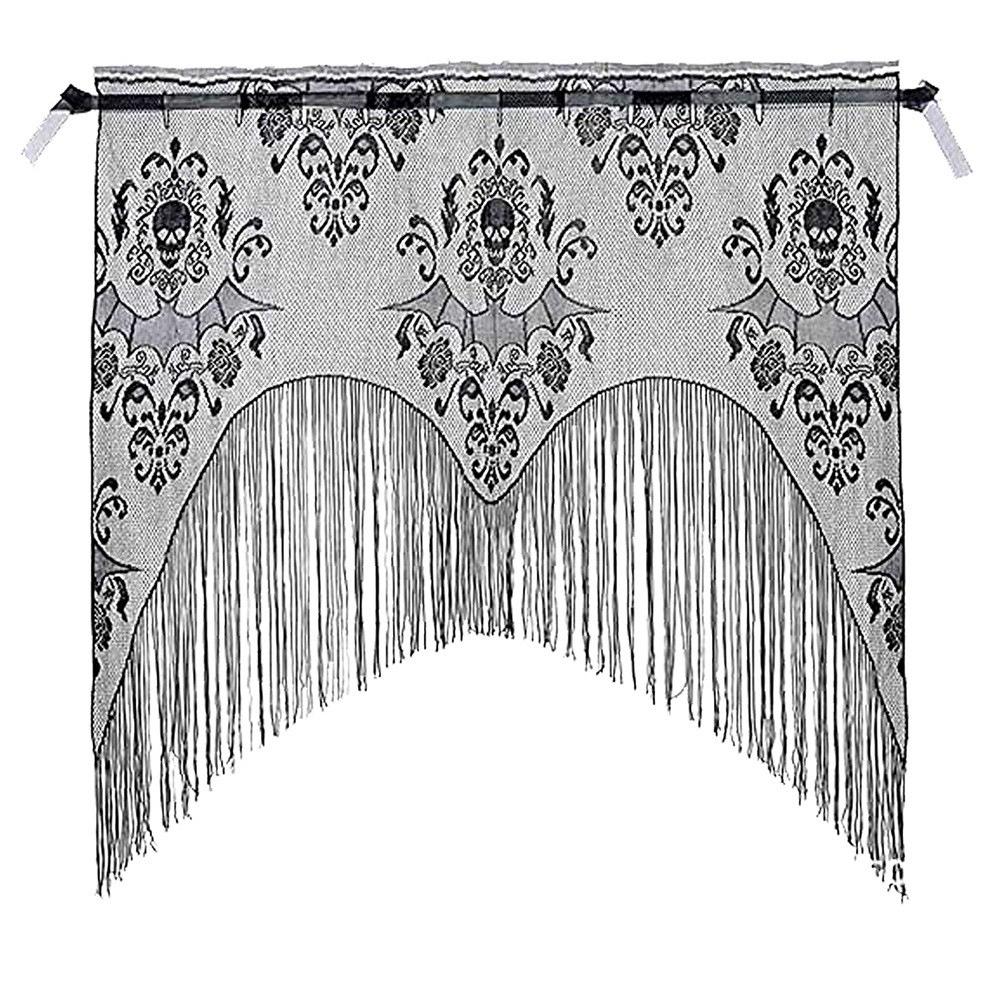Black Lace Halloween Spiderweb Table Runner - European & American Style