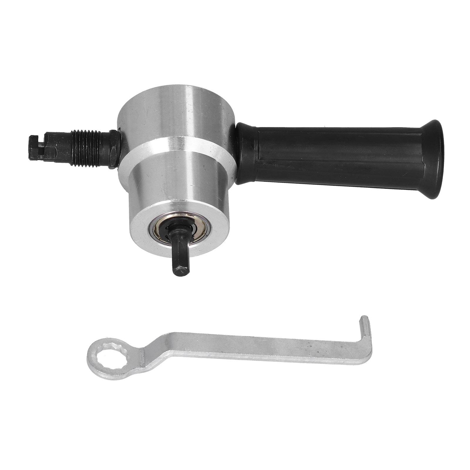 

Double Head Metal Cutter Sheet Nibbler Electric Drill Attachment Circle Cutting Accessories