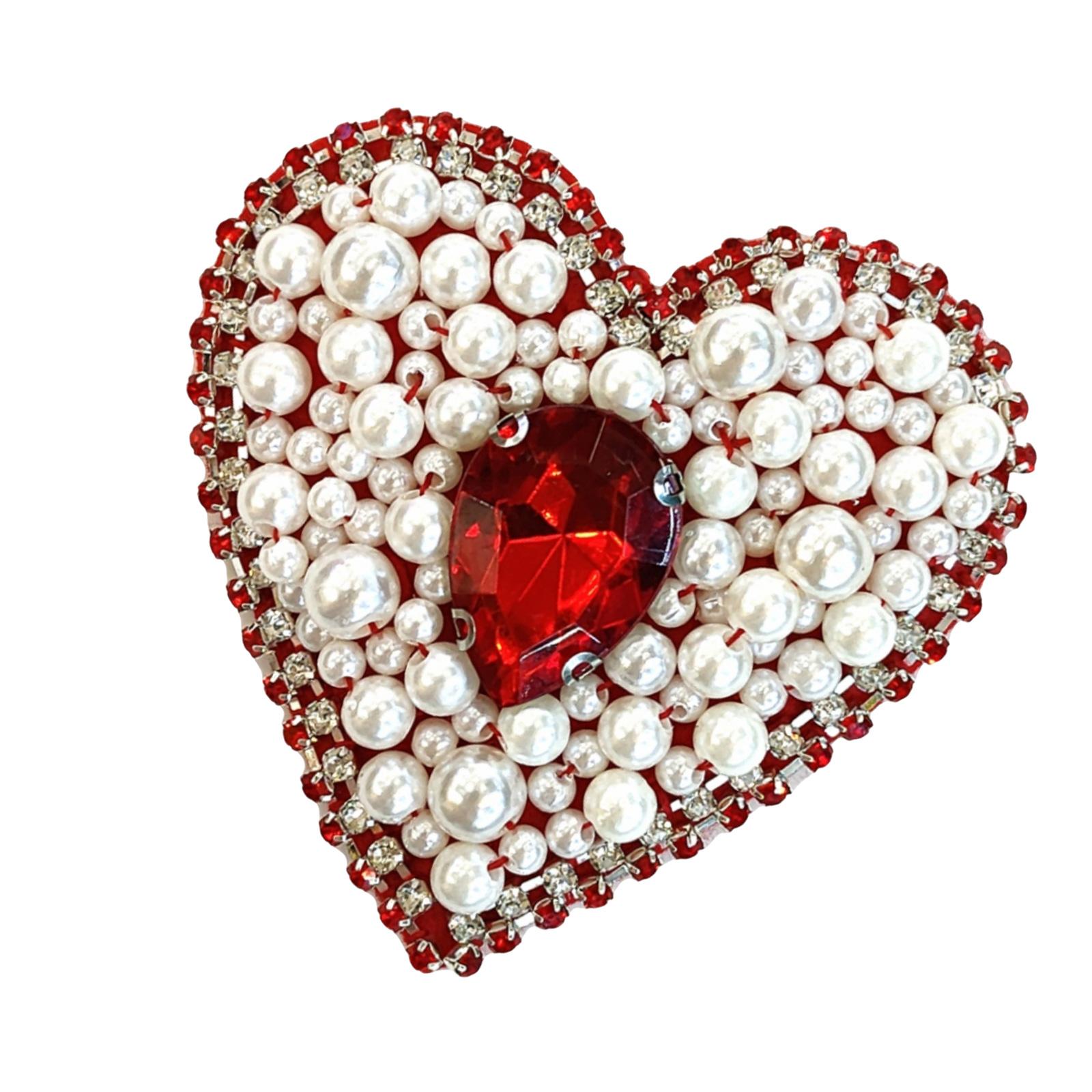 

Sequins Heart Sew Patches Trimmings Applique for Wedding Dress Curtain Scarf Diy Decorations Supplies