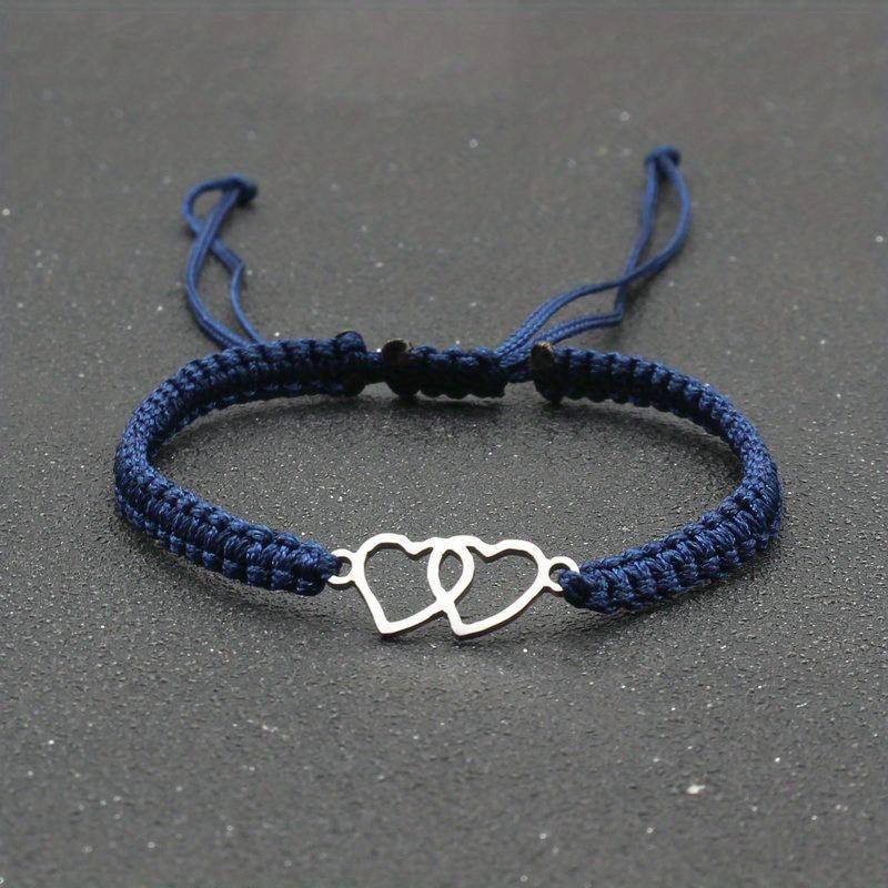 Handmade Adjustable Rope Bracelet Heart Bracelet Unisex Couple Gift