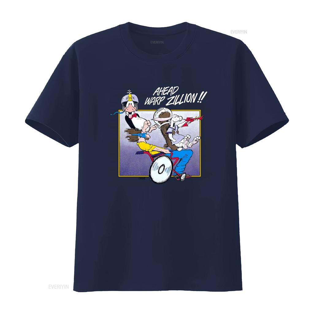 80s Bloom County Ahead Warp Zillion Comic Strip Opus Penguin T Shirt Retro Cartoon Fun Vintage Washed Homme Stretched