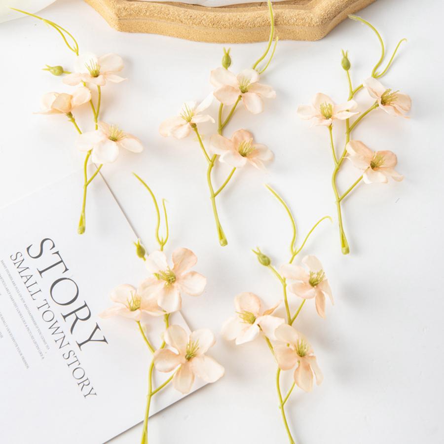 10/30Pcs Silk Artificial Flowers Plum Blossom Diy Gift Scrapbook Decor Festival Home Outdoor Garden Arch Wedding Bridal Bouquets