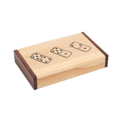 Drewniane Domino i Szachy Zestaw Gier Puzzle z Wysuwanym Pudełkiem do Interakcji Rodzic-Dziecko.