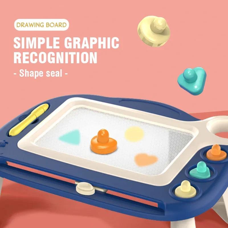 Kids Montessori Magnetic Drawing Board Easel Wordpad Baby Color Graffiti Board Art Educational Drawing Tool Toys Christmas Gifts