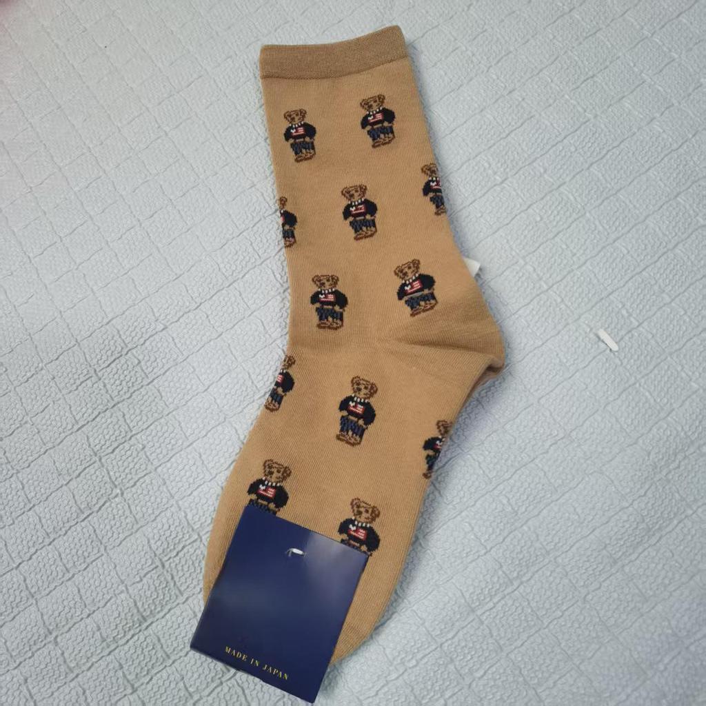 Autumn/Winter Bear Pattern Mid-Calf Women's Trendy Casual Socks