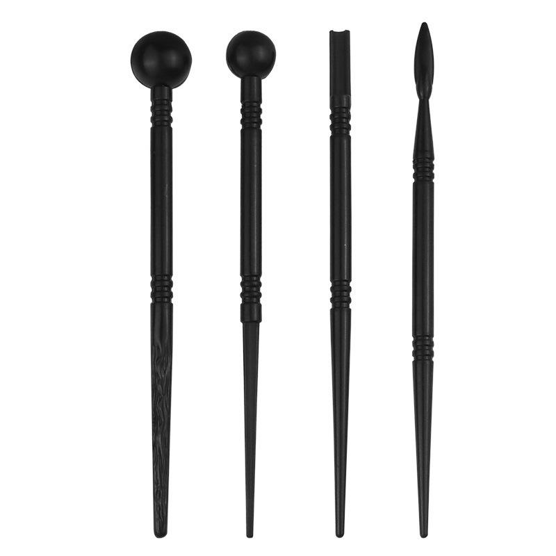 4-Piece Polymer Clay Tool Set for Imprint, Carving, and Fondant Shaping